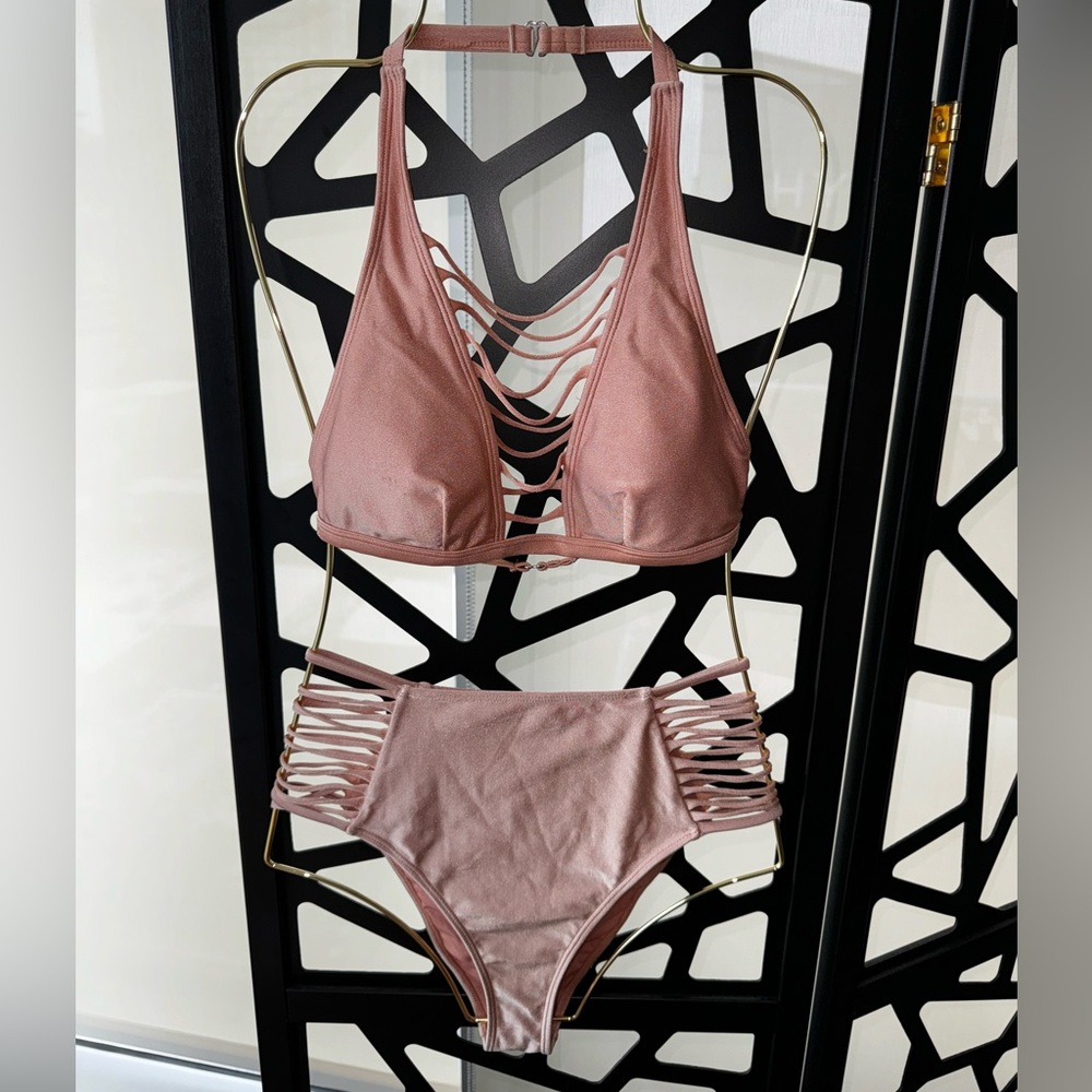 PACSUN Hi-waisted Shimmer Swimsuit
